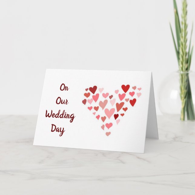 ON **OUR WEDDING DAY** WITH LOVE HOLIDAY CARD (Front)