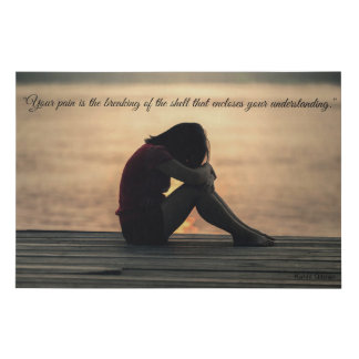 On Pain by Kahlil Gibran Faux Canvas Print