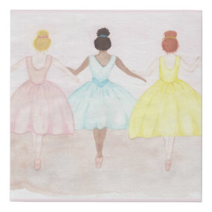 On Point Ballet Dancers Faux Canvas Print