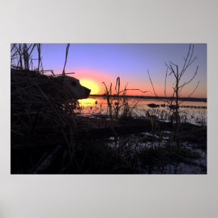 On Point in the Arkansas Duck Blind Poster