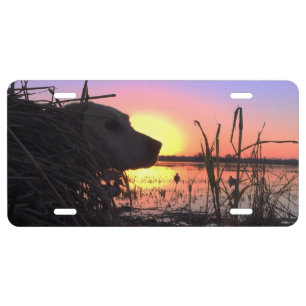 On Point in the Duck Blind License Plate