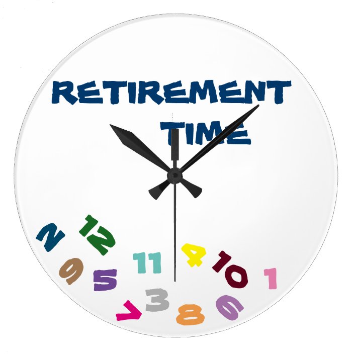 "ON ***RETIREMENT TIME***" WITH THIS COOL CLOCK