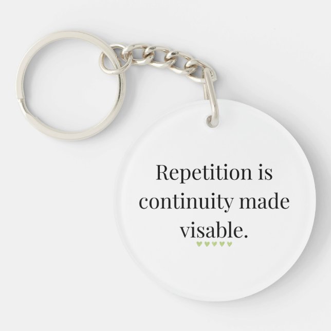 On Ritual and the Shape of Memory Keychain (Front)