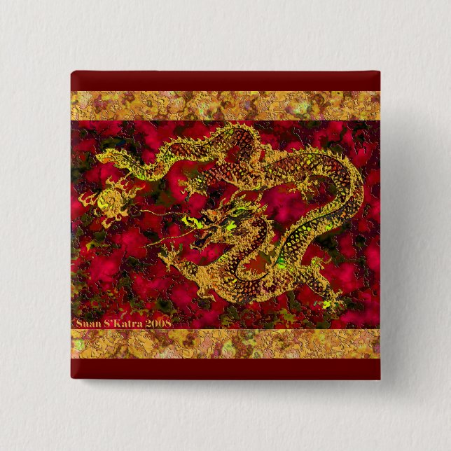 On Ruby Flames Button (Front)