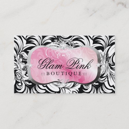 On Sale! 311 Lavish Pink Platter Silver Business Card Template