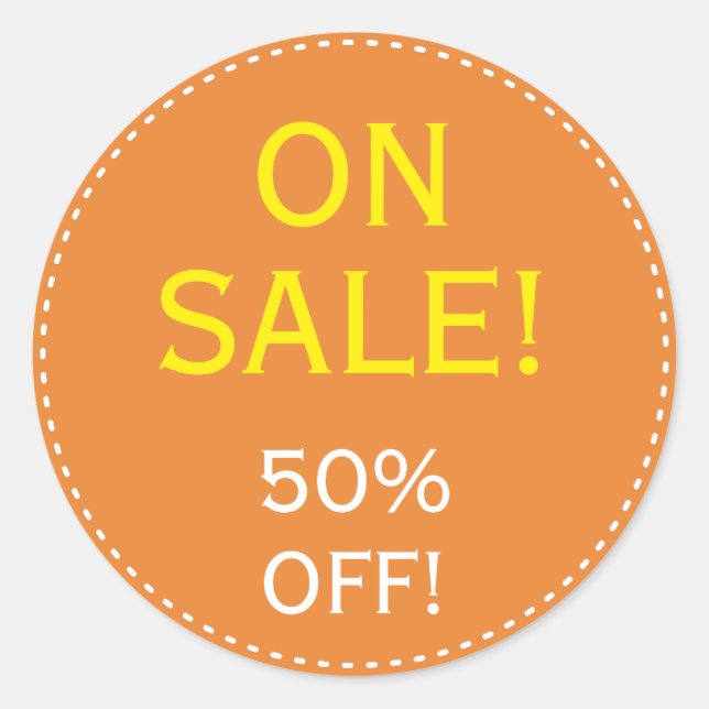 "ON SALE! 50% OFF!" Sticker (Front)