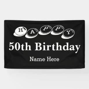 50th birthday banners signs zazzle