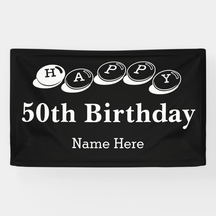 On Sale 50th Birthday Banner Zazzle Com