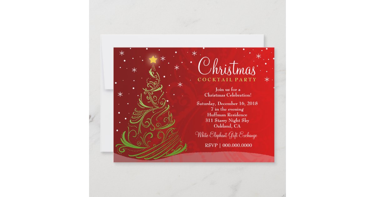 ON SALE! Starry Night Christmas Invite | Zazzle