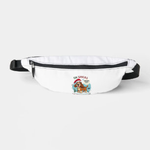 On Santa's Xmas Naughty List Regret Nothing Basset Fanny Pack