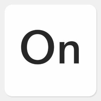 "On" Setting Labels/ Square Sticker