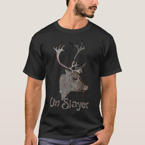 On Slayer Christmas Reindeer T_Shirt
