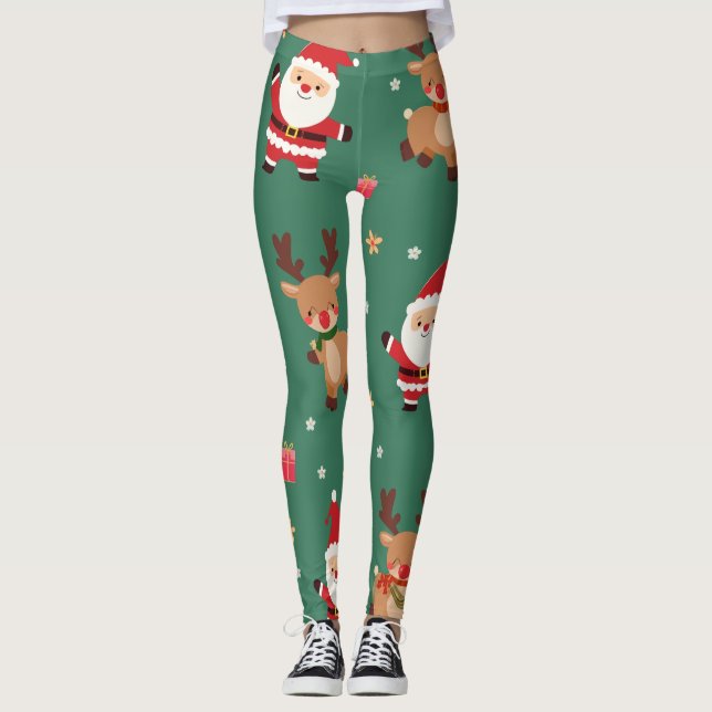 On special days, special Christmas leggings (Front)