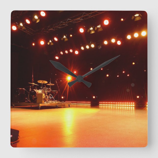 On stage square wall clock (Front)