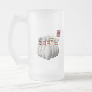 On Strike Frosted Glass Beer Mug