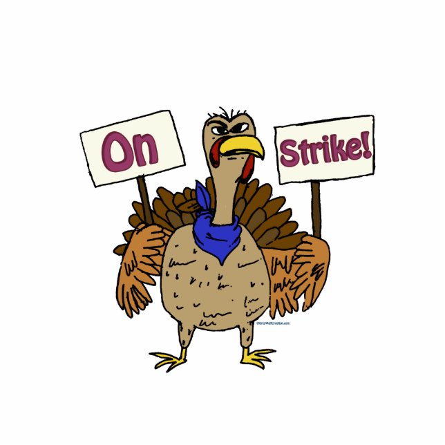 On Strike - Talking Turkey Statuette (Front)
