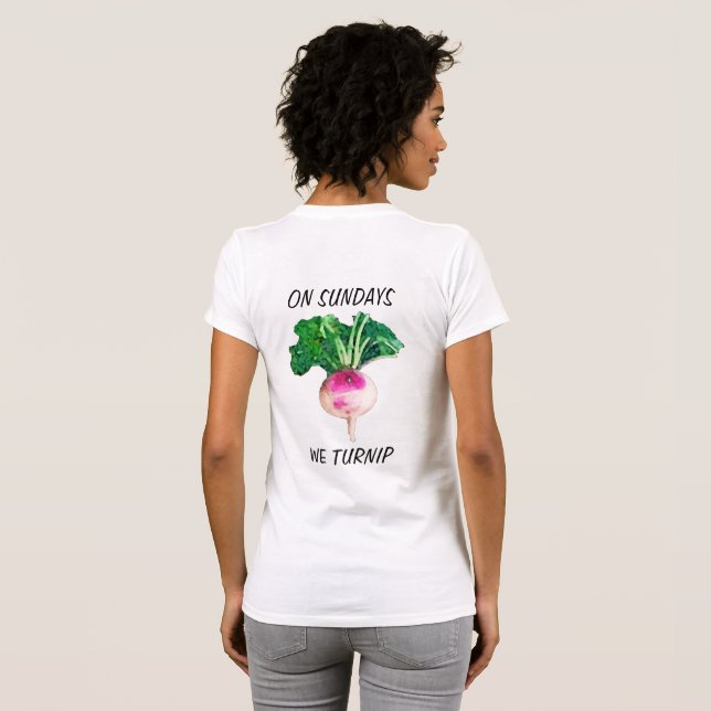 On Sundays we Turnip - Animal Crossings T-Shirt (Back Full)