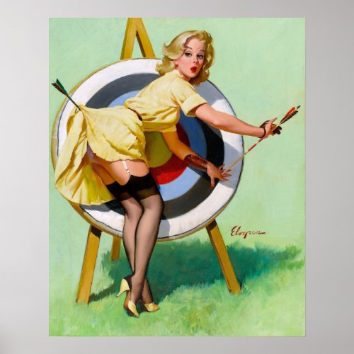 On Target Pin Up Poster