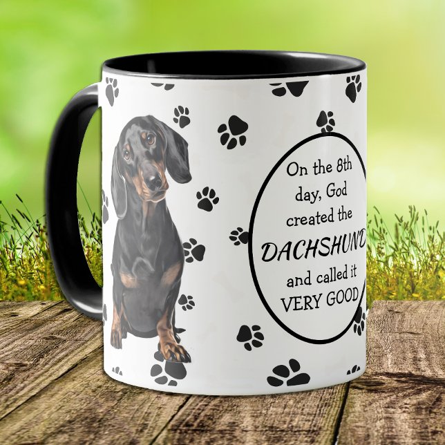 On the 8th Day God Created Dachshunds Mug (Creator Uploaded)
