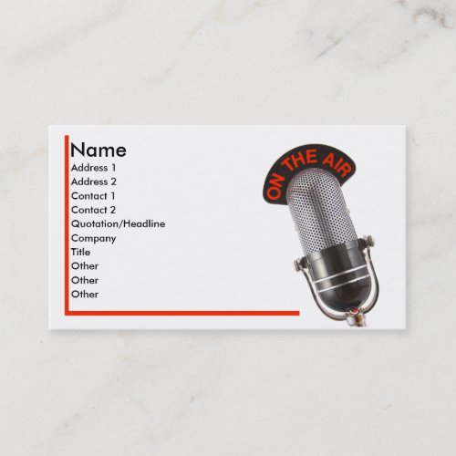 On The Air Business Card