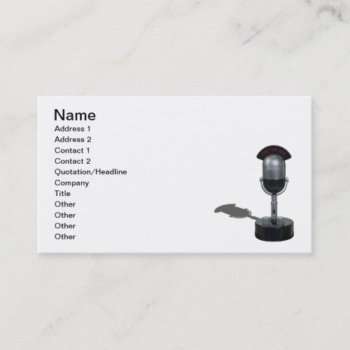 On the Air Pill Microphone Business Card Template