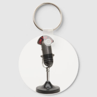 ON THE AIR Vintage Microphone Keychain