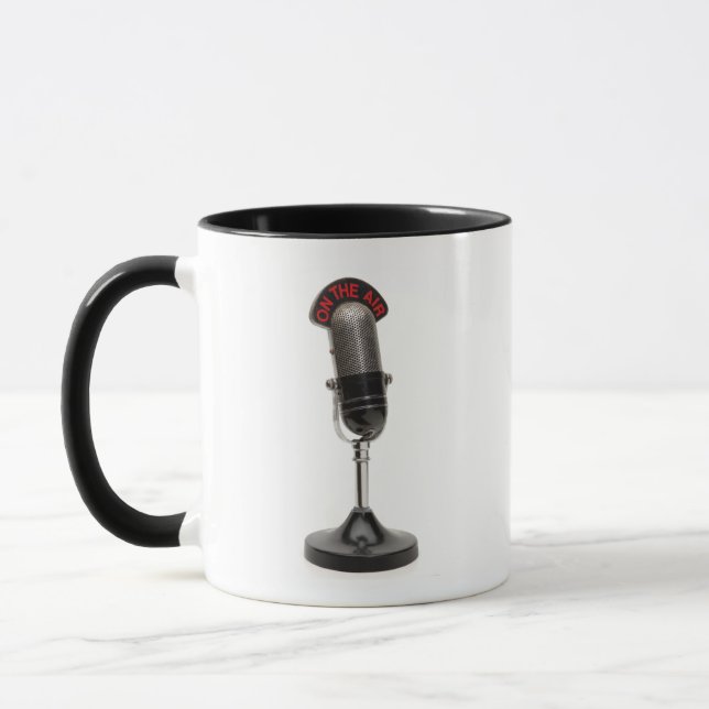 ON THE AIR Vintage Microphone Mug (Left)