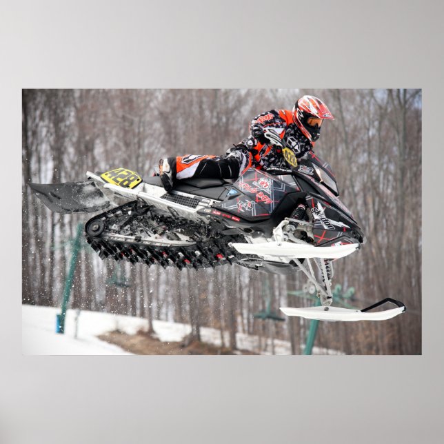 On the Attack Snowmobile Print (Front)