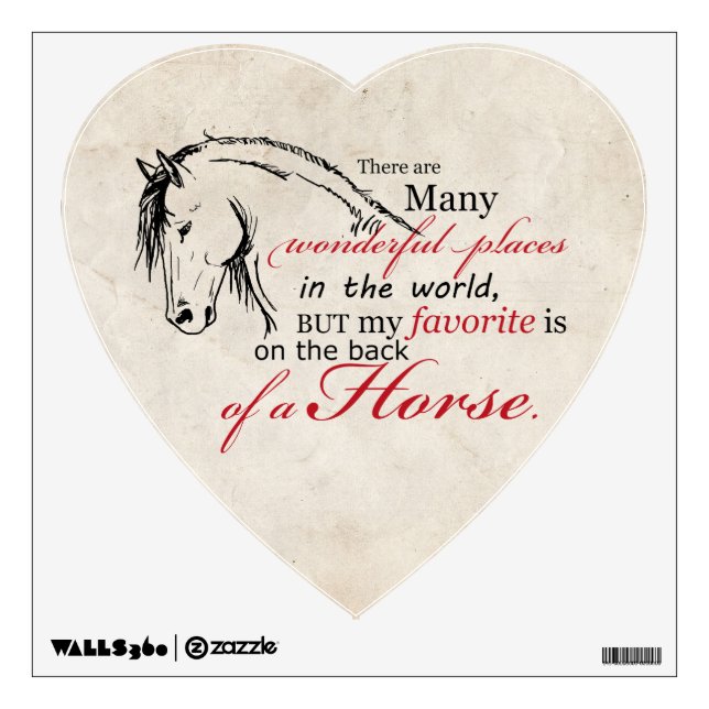 On the Back of a Horse Wall Sticker (Front)
