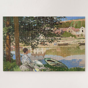 On the Bank of the Seine by Monet Jigsaw Puzzle