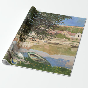 On the Bank of the Seine by Monet Wrapping Paper