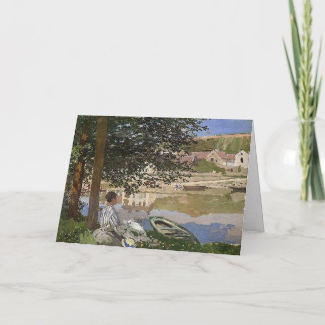 On the Bank of the Seine | Claude Monet Card (Front)