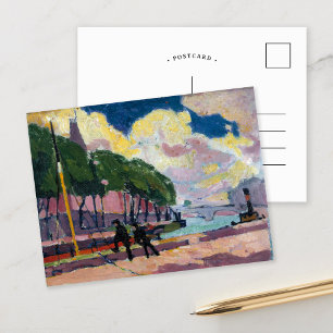 On the Banks of the Seine Henry Lyman Saÿen Postcard