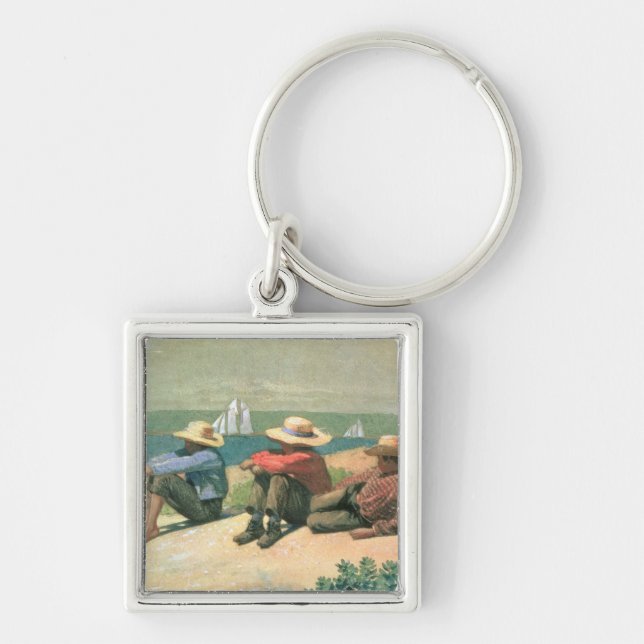 On the Beach, 1875 (w/c) Keychain (Front)