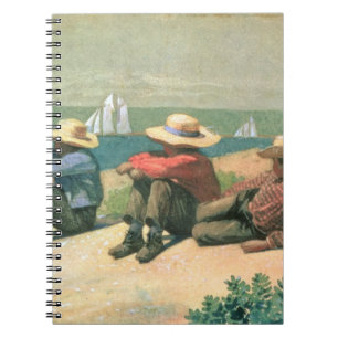 On the Beach, 1875 (w/c) Notebook