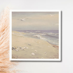 On the Beach (1879) – Vintage Coastal Art Napkins