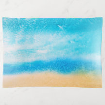 'On the Beach' Abstract Silk Painting