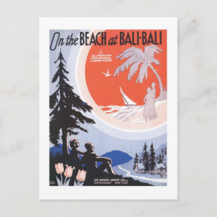 On The Beach at Bali Bali Songbook Cover Postcard