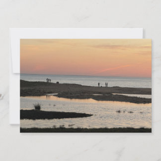 On the beach at sunset