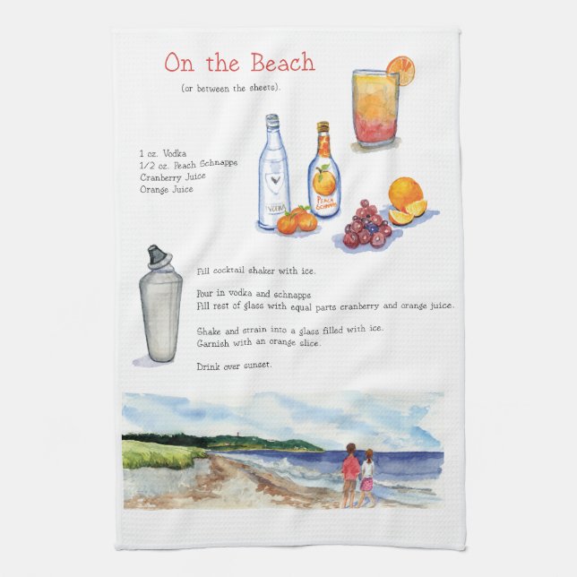 On the Beach bar towel (Vertical)