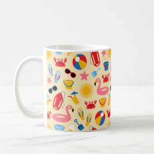 On the beach coffee mug