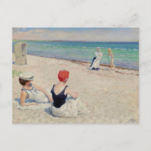 On the Beach, Falsterbro Paul Fischer Postcard