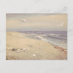 On the Beach   Fidelia Bridges Postcard