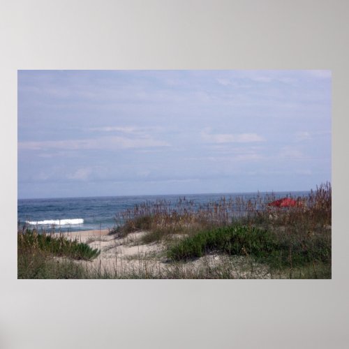 On the beach in Ocracoke Poster
