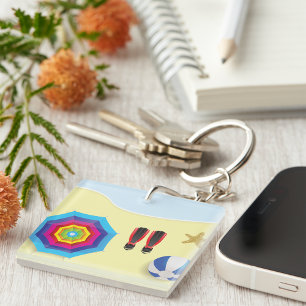 On The Beach Keychain