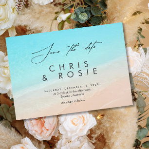 On the beach,nautical lake wedding Save the date