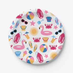 On the beach paper plates