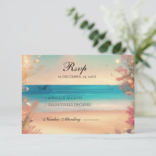 On the beach rsvp card