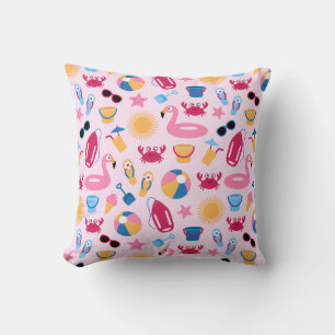 On the beach throw pillow