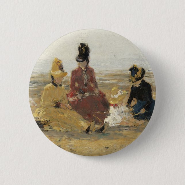 On the Beach, Trouville | 1887 Button (Front)
